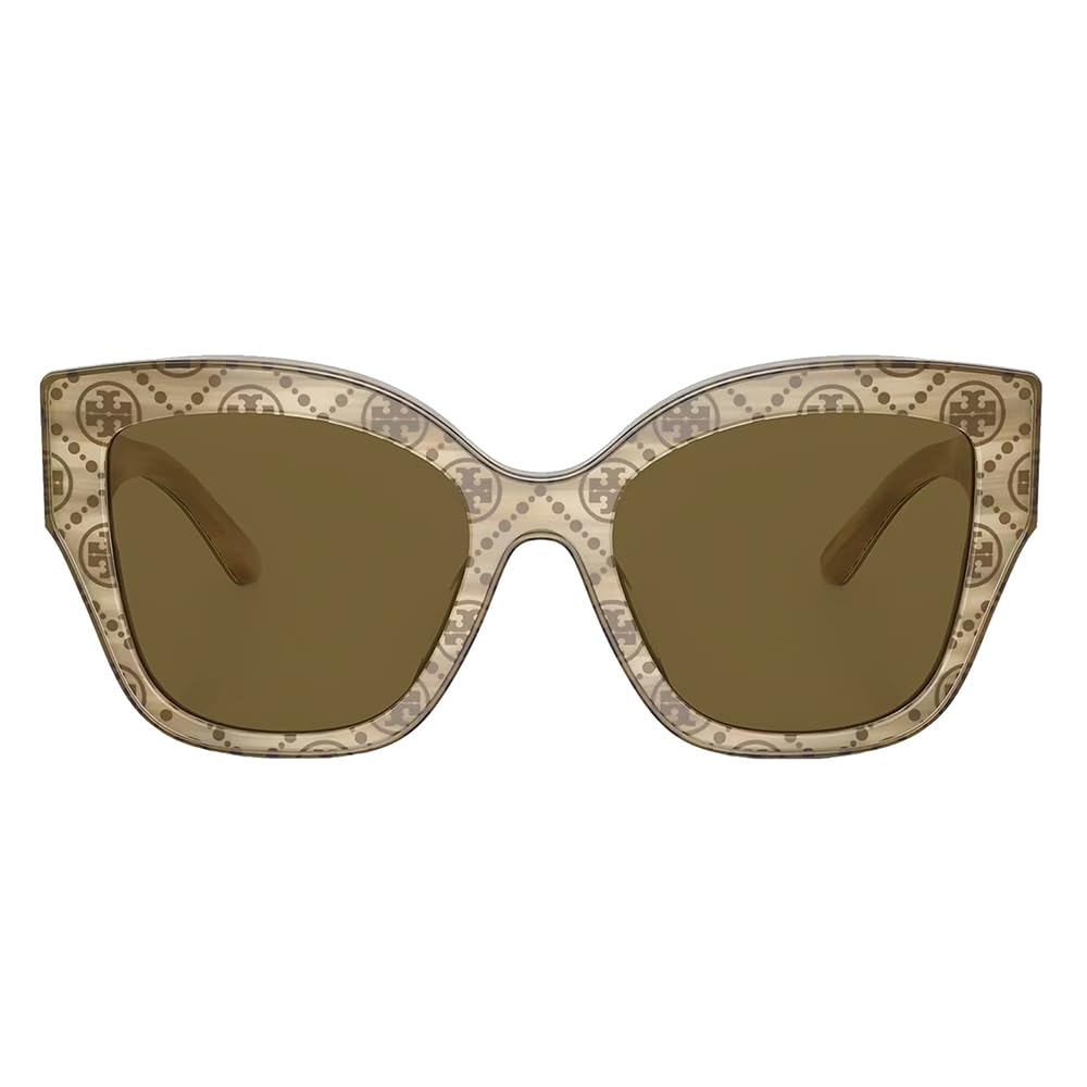 Tory Burch Sunglasses TY 7184 U 193373 Ivory Horn With Olive Monogram
