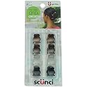 Scunci No-slip Grip Mini Oval Top Jaw Clips, 8 Count