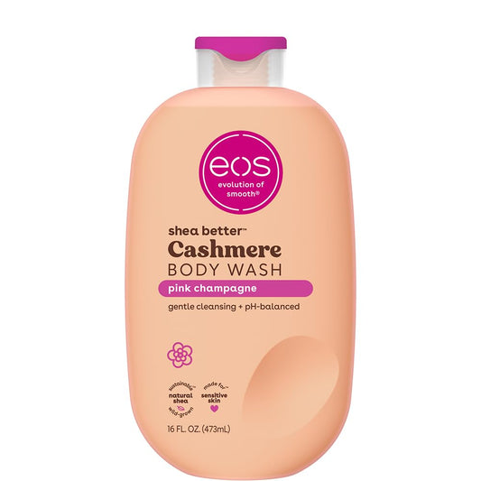 eos Cashmere Body Wash - Pink Champagne, Moisturizing Body Wash, Creamy Gel Formula, with Shea Butter, Glycerin, Vitamin E, pH Balanced, Sensitive Beauty & Personal Care eos