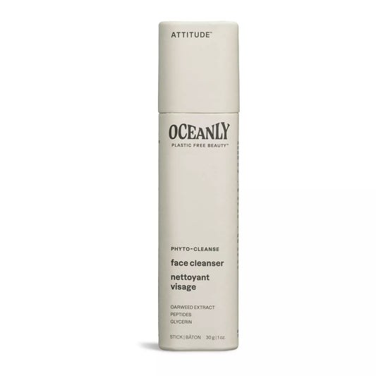ATTITUDE Oceanly Face Cleanser Bar, EWG Verified, Plastic-free, Plant and Mineral-Based Ingredients, Vegan and Cruelty-free Beauty Products, PHYTO