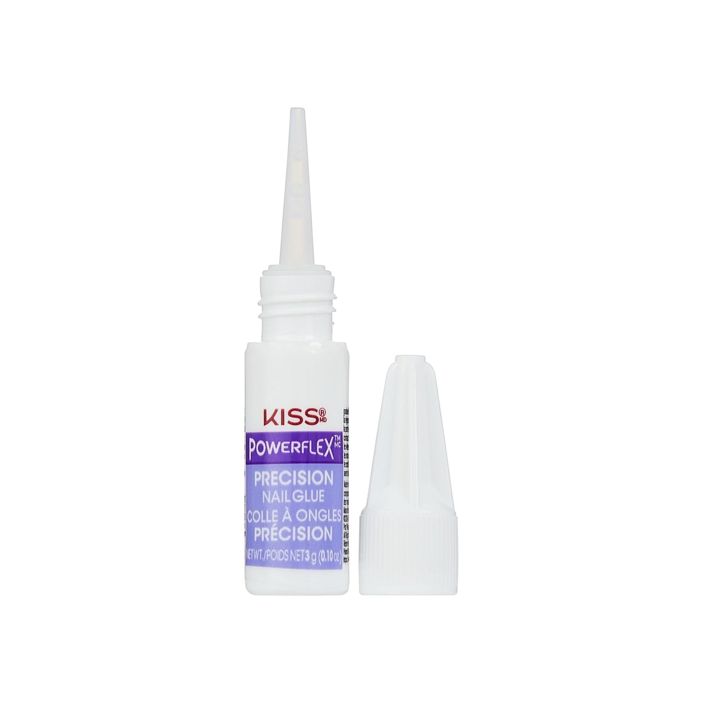 Kiss PowerFlex Precision Nail Glue for Press Ons, Kits, Tips & Wraps, 0.10 oz, Ultra Strong Bond, Fast Drying Adhesive, Instantly Repairs Cracks Beauty & Personal Care KISS
