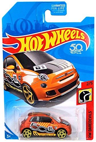 Hot Wheels 2018 50th Anniversary HW Daredevils Fiat 500, Burnt Orange