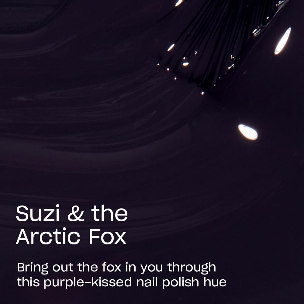 OPI Nail Lacquer Suzi & the Arctic Fox | Opaque Dark Gray Crème Chip Resistant Nail Polish | Iceland Collection