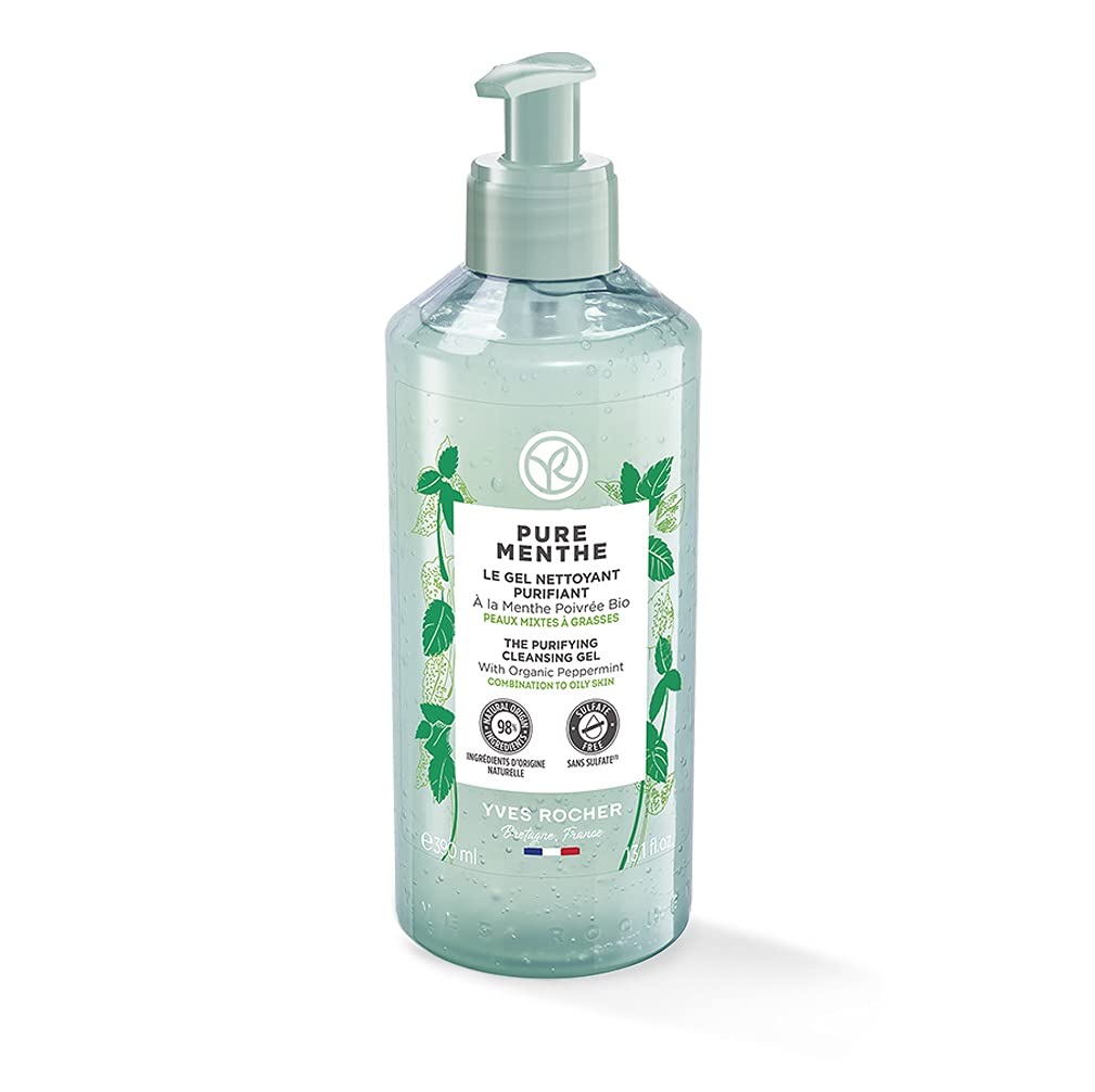 yves roche france Yves Rocher Purifying Cleansing Gel for Combination and Oily Skin - Pure Menthe (13.1 fl.oz.) (16254)