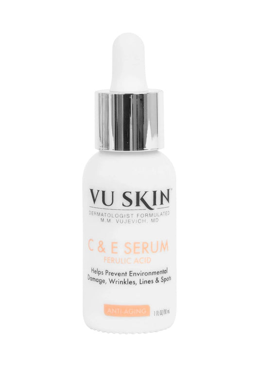 VU Skin Vitamin C & E Serum with Ferulic Acid - Hydrating Anti-Aging Facial Moisturizer & Dark Spot Corrector for Women and Men (1 oz)