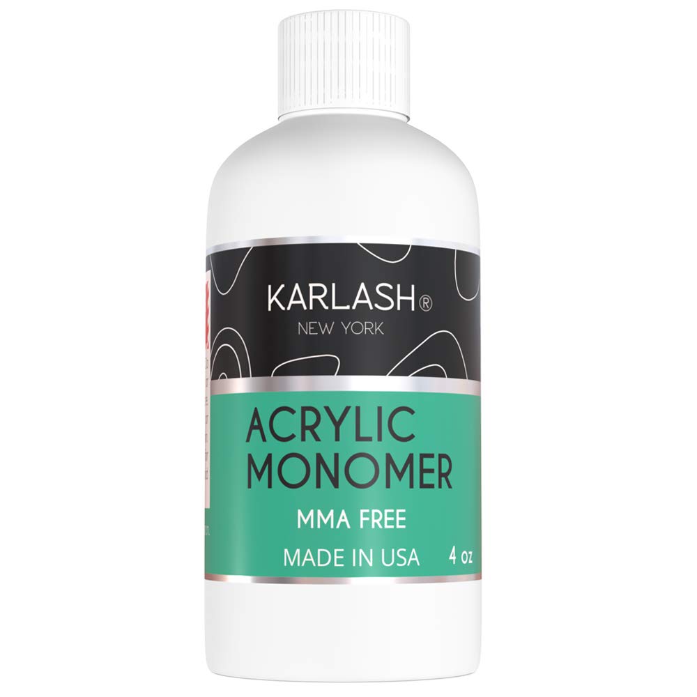 Karlash Professional Polymer Kit Acrylic Powder Crystal Clear 2 oz and Acrylic Liquid Monomer 4 oz for Doing Acrylic Nails, MMA free, Ultra Shine