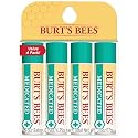 Burt's Bees Medicated Lip Balm, With Eucalyptus Oil and Menthol, Tint-Free, Natural Origin Lip Care, 4 Tubes, 0.15 oz. Beauty & Personal Care Burt's Bees