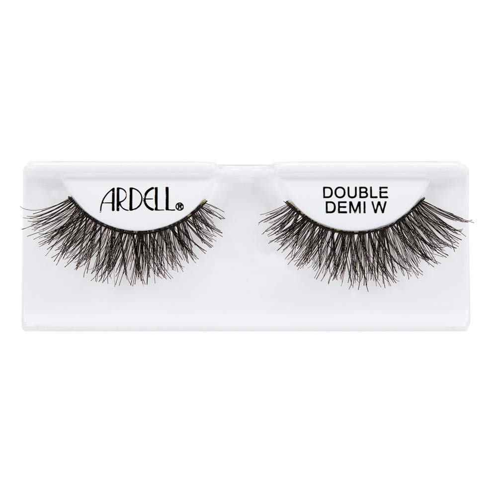 Ardell Double Up False Eyelashes - Double Demi Wispies Strip Lashes, Wispy Dramatic Look, Reusable Fake Lashes for Women, 4 Pairs