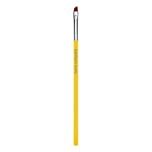 Bdellium Tools Professional Makeup Brush - Studio Series 762 Small Angle - With Soft Synthetic Fibers, For Shaping & Filling Eyebrows (Yellow, 1pc)