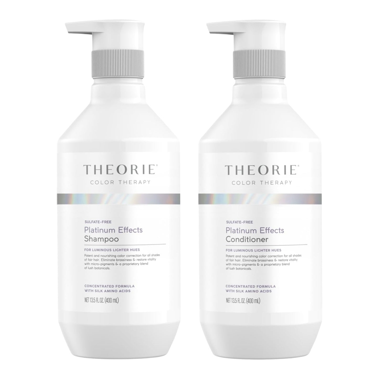 THEORIE 400 mL Shampoo & Conditioner Collection (THEORIE Sage Collection Hair Care Sets (Platinum Effects 400mL Shampoo & Conditioner Set))
