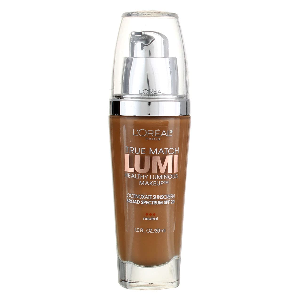 L’Oreal ParisTrue Match Lumi Healthy Luminous Makeup, Classic Tan/Cappuccino [N7-8], 1 oz (Pack of 2)