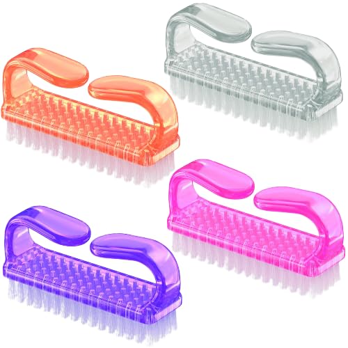 ROLECK 4 Pcs Nail Brush for daily Use - 4 Different Kinds of Fingernail brush with Plastic Handle Nail brush for cleaning Fingernails and Pedicure Beauty and Personal Care ROLECK Default Title
