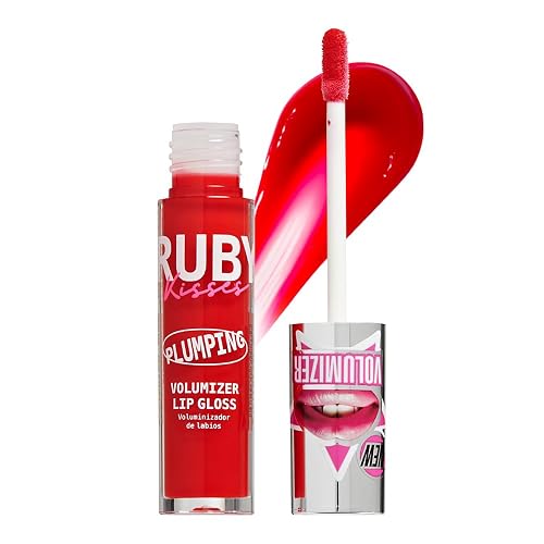 Ruby Kisses Hyaluronic Lip Gloss, High-Shine Volumizing Plumping Hydrating