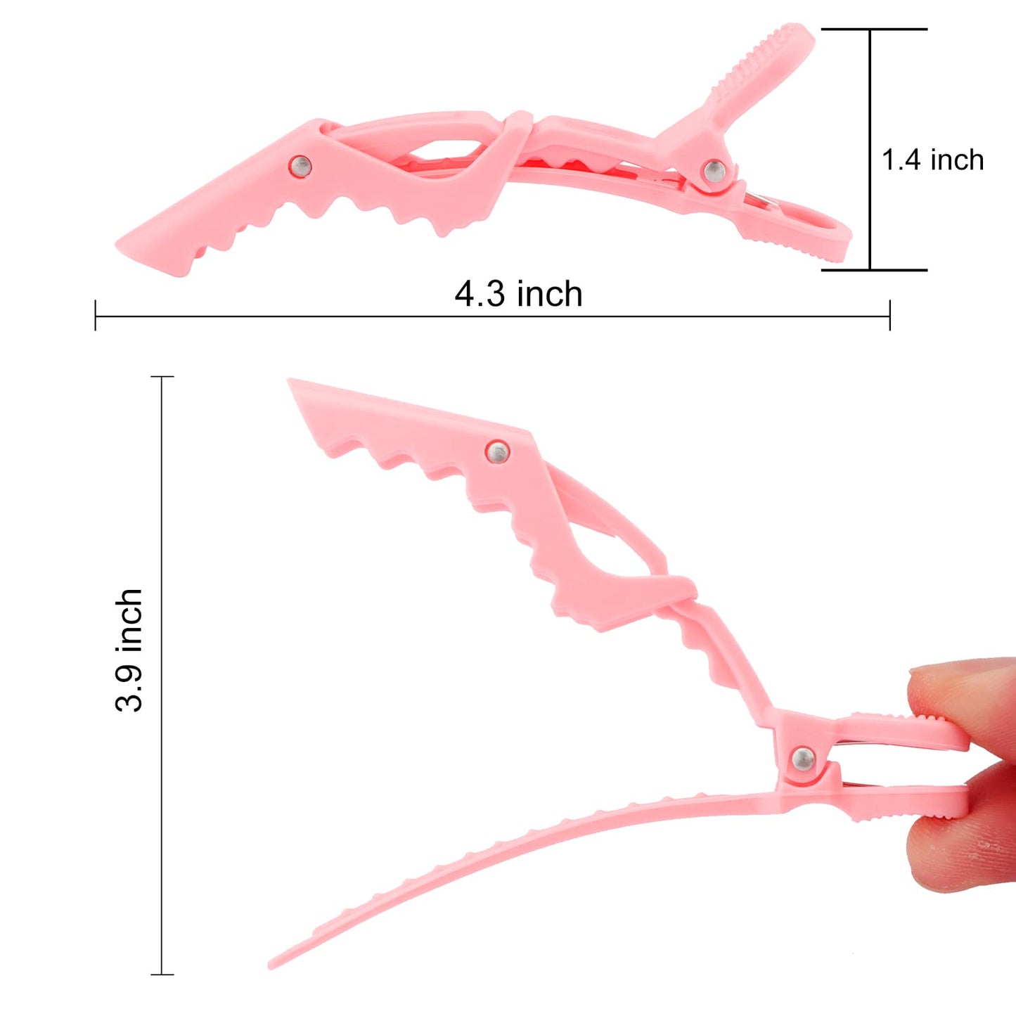 Ondder 24 Pack Plastic Alligator Hair Clips for Styling, Pro Salon Hair Clips for Hair Coloring, Cutting, Sectioning - Black & White Beauty and Personal Care Ondder