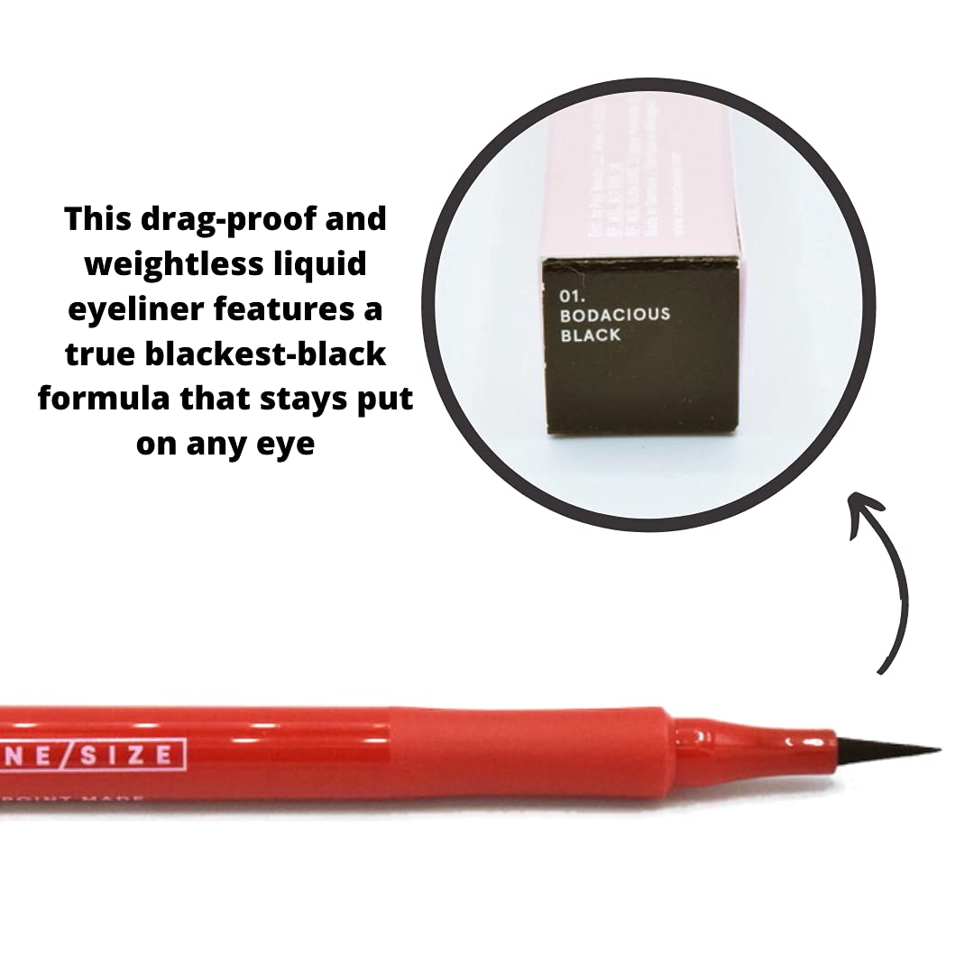 ONE/SIZE by Patrick Starrr Point Made Waterproof Liquid Eyeliner Pen - 24-Hour Longwear, Smudgeproof, Precise Black Makeup Eye Liner, Vegan, Cruelty