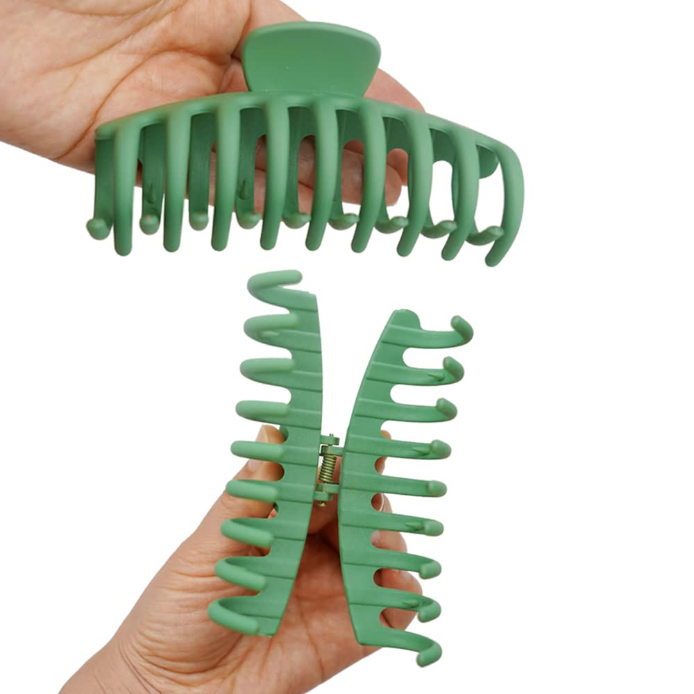 AWEELON 8PCS Large Hair Claw Clips for Women & Girls,Strong Hold Matte Claw Hair Clips for Thick Hair & Thin Hair 2 Styles