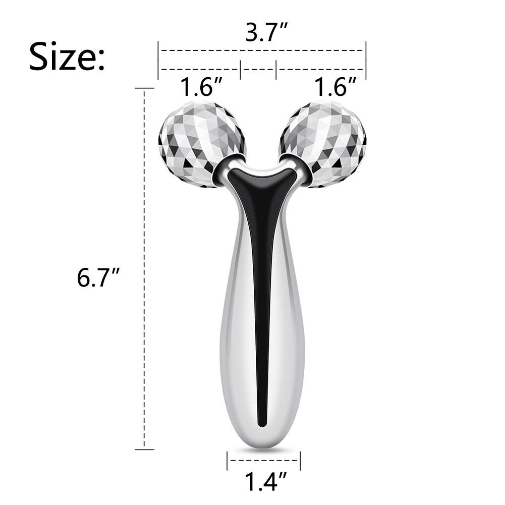 SUPANT V Facial Roller Massager, Reduce Wrinkles in Neck and Eyes, Massage for Lymphatic Drainage, Face Lifting, Reduce Puffiness, Skin Tightening