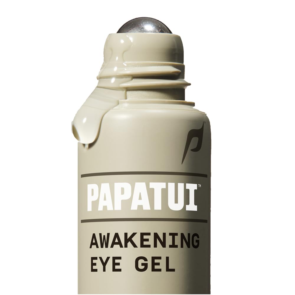 PAPATUI by Dwayne Johnson Awakening Eye Gel for Men | Cooling Rollerball Applicator | Reduce Puffiness, Brighten Dark Circles, and Hydrate Tired