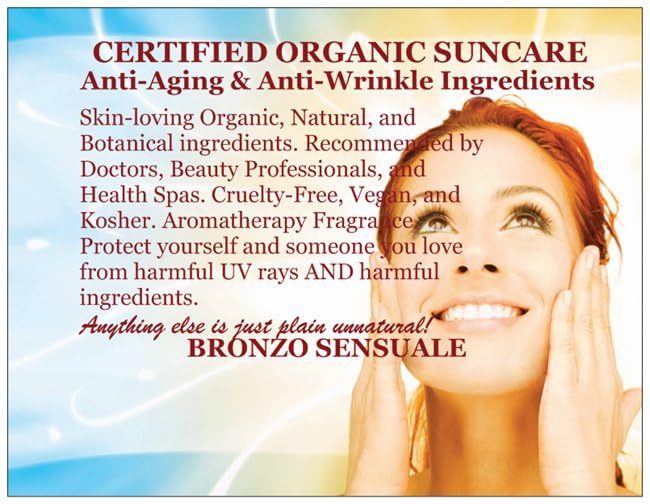 Bronzo Sensuale SPF 30 Sunscreen Protective Golden Tanning Organic Carrot Oil 8.5 Ounces