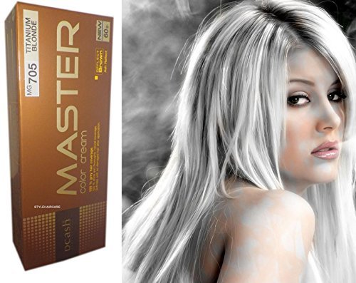 MG705 Hair Colour Permanent Hair Cream Dye Punk Emo Goth Cosplay Silver Titanium Blonde NEW by Dcash Master