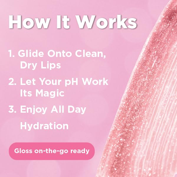 LIVAURA Shimmer Lip Gloss pH Activated, Glitter Lip Gloss for Women, Glossy, Shiny, Sparkly LipGloss, High-Shine Glittery Lipstick, Glimmer Sparkle