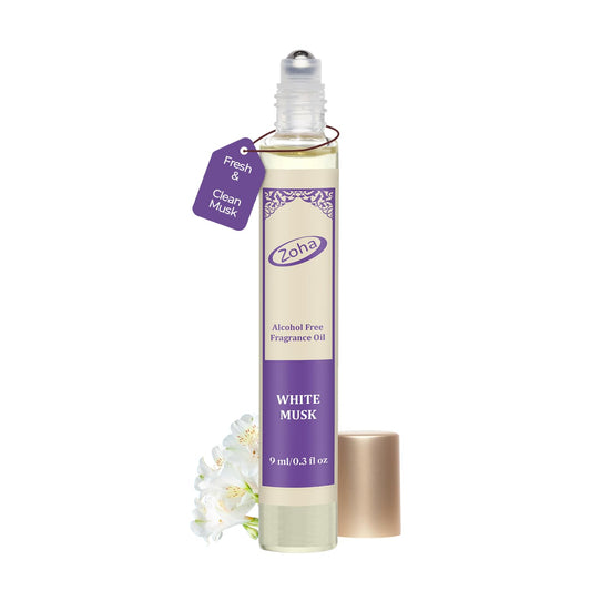 Zoha White Musk | Roll on Perfumes for Women & Men | Alcohol-free Fresh Perfume Oil | Travel Size Long Lasting Fragrance | 9ml Roller Beauty & Personal Care Zoha