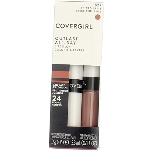 CoverGirl Outlast All Day Lipcolor, Spiced Latte [577] 1 ea (Pack of 8) Beauty & Personal Care COVERGIRL