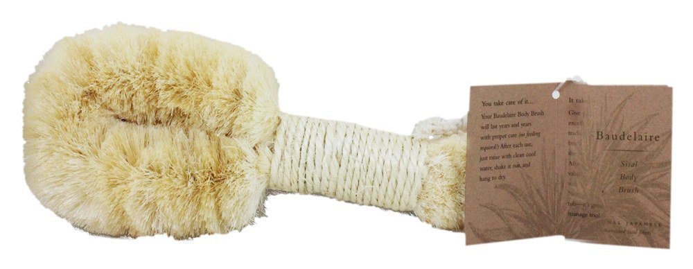 Baudelaire Bath Accessories Sisal Bath Brush 9" (a)