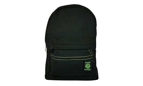 DIME BAGS Study Backpack with 15" Padded Laptop Sleeve, Durable Hempster Exterior, 5 Compartments & Hidden Pocket, Comfortable Adjustable Shoulder Straps, Bag for School, Work & Travel (Black)