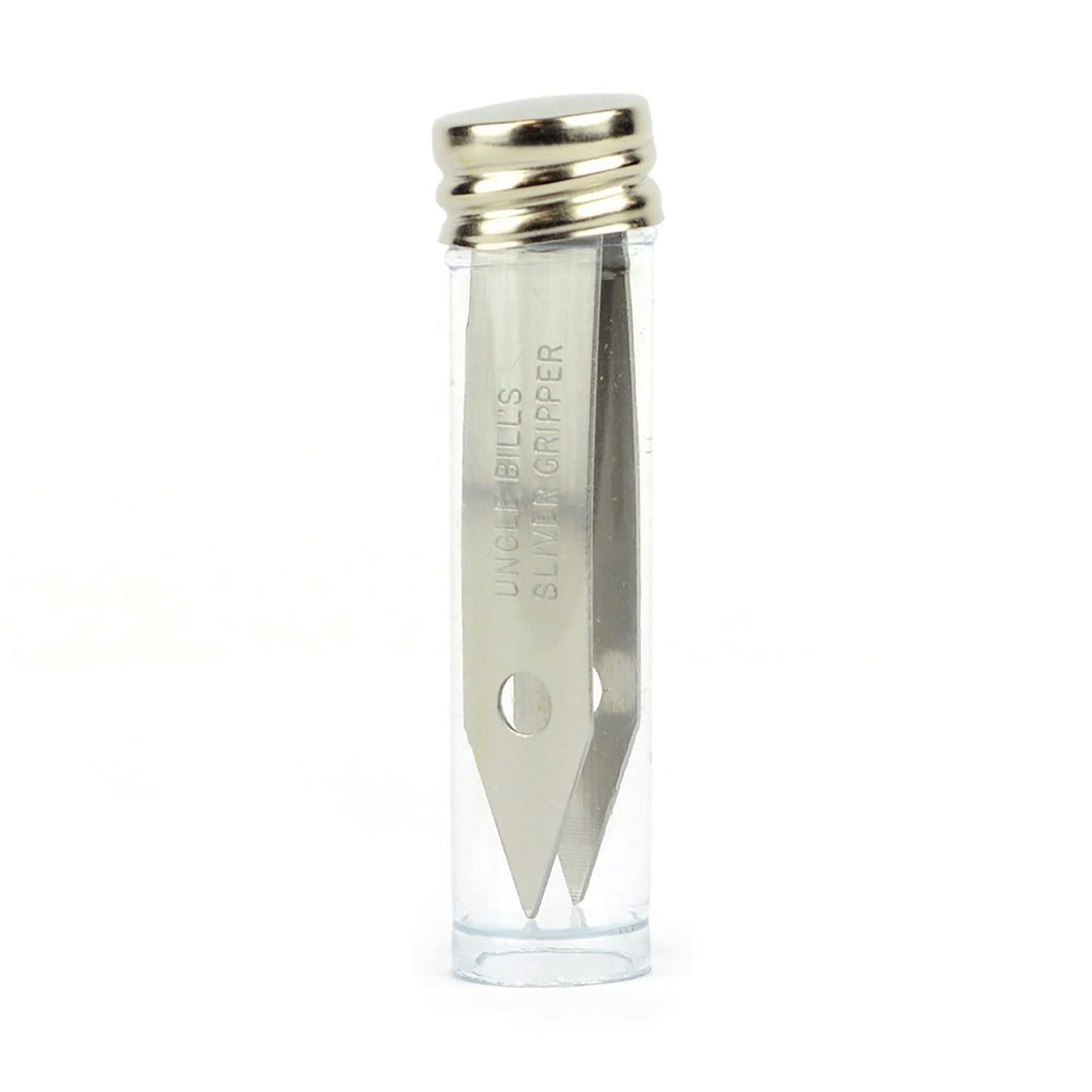 Sliver Gripper Uncle Bill's 19074 Tweezers in a Recloseable Tube