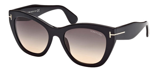 Tom Ford CARA FT 0940 Shiny Black/Grey Brown Shaded 56/20/140 unisex Sunglasses