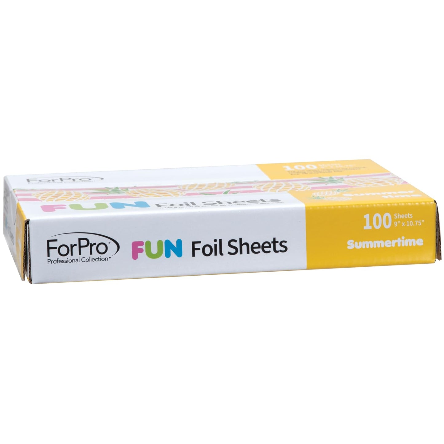 ForPro FUN Summertime 9" Foil Sheets, Aluminum Hair Foils for Color Application and Highlighting Services, Food Safe, Pop-Up Dispenser, 9” W x 10.75”