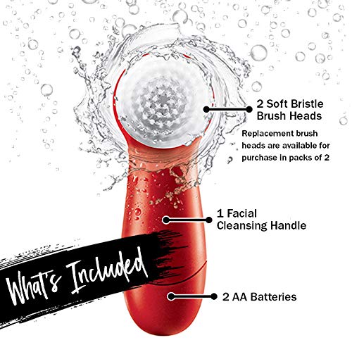 Olay Regenerist Face Cleansing Device, 2 Brush Heads + Whip Face Moisturizer Travel/Trial Size Gift Set