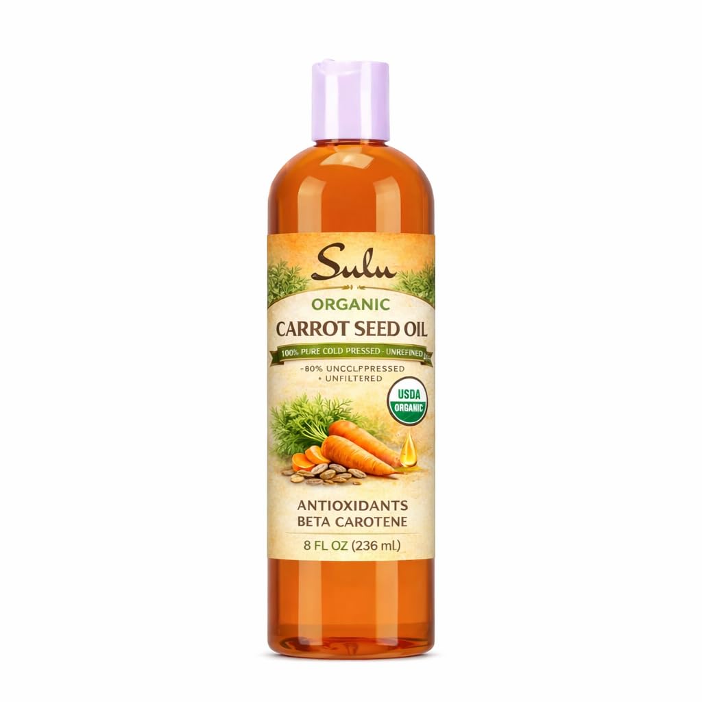 Pure Organic Unrefined Cold Pressed Carrot Seed Oil (8 oz)