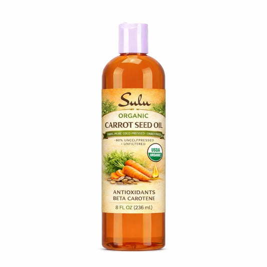 Pure Organic Unrefined Cold Pressed Carrot Seed Oil (8 oz) Beauty & Personal Care SULU ORGANICS