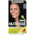 Garnier Nutrisse Nourishing Hair Color Creme, 11 Blackest Black (Packaging May Vary)