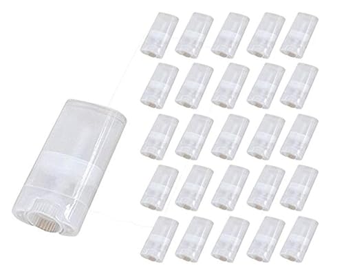 15ML Transparent Empty Plastic Oval Deodorant Containers Lipstick Tubes Tube Bottles For Chapstick Homemade Lip Balm Crayon(10PCS)