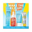 e.l.f. SKIN Wake the e.l.f. Up Skincare Kit, Travel-Size Hydrating Face Cleanser, Sunscreen, Moisturizer & Brightening Serum, Vegan & Cruelty-Free