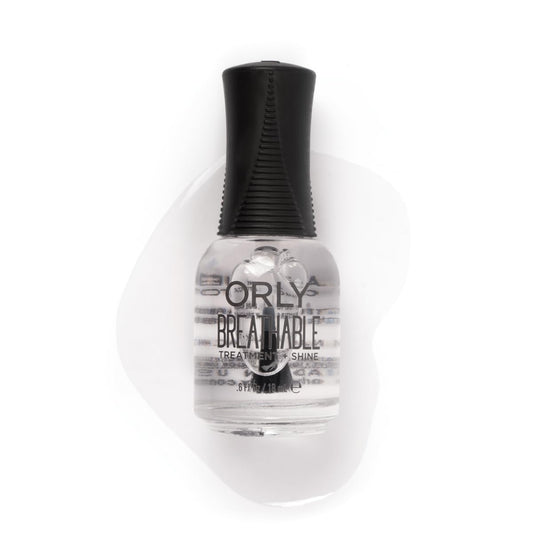Orly Breathable Nail Color, Treatment + Shine "Clear Coat", 0.6 Fluid Ounce, 24903 - Treatment Shine Top (W-C-12373)