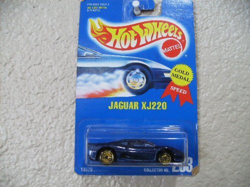 Hot Wheels Jaguar Xj220 All Blue Card # 203 Dark Blue w/ Gold Ultra Hots