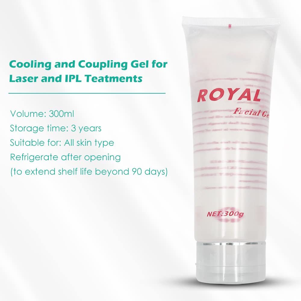 Liflad Radio Frequency Gel for RF Machine - Cooling Gel for Laser Hair Removal - Massage Therapy Cream for Women& Men - Royal Facial Gel Clear (Pack