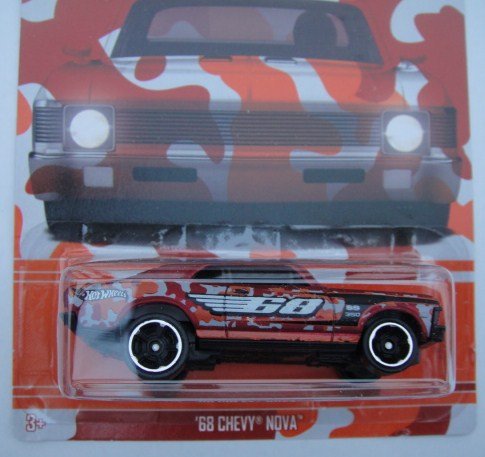 Hot Wheels, 2015 Exclusive Camouflage Series, '68 Chevy Nova Red 4/6