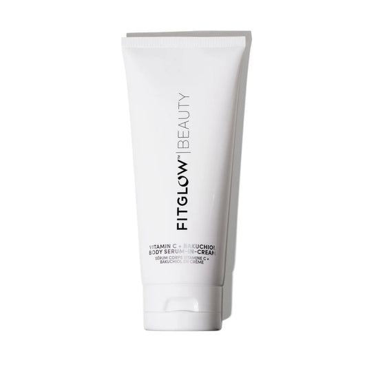 Fitglow Beauty Vitamin C + Bakuchiol Body Serum-in-Cream | Anti-Aging Body Skincare | Smooths, Firms & Hydrates for Radiant Skin | Plant-Based Retinol Beauty & Personal Care FITGLOW