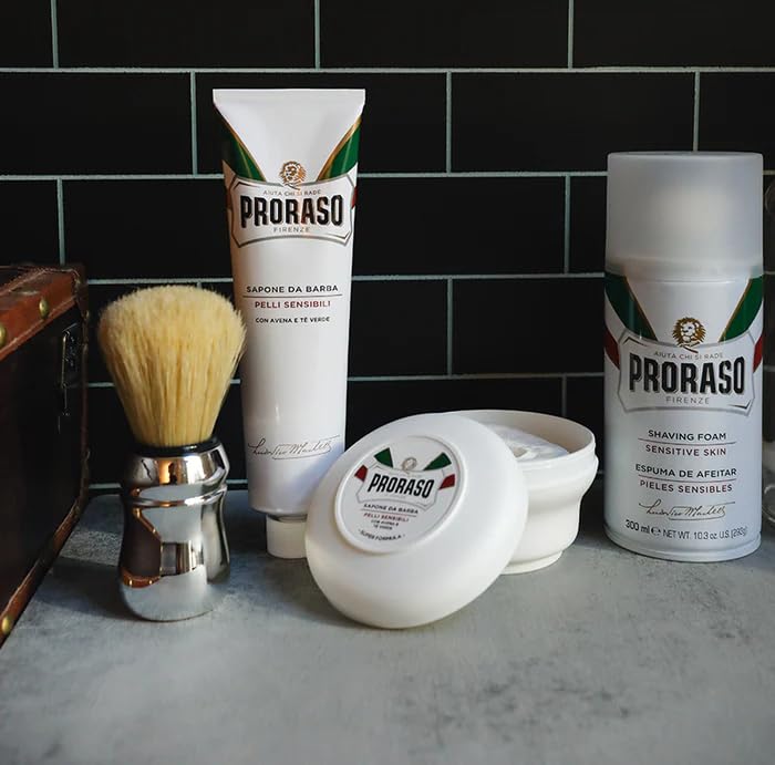 Proraso Shaving Cream - Oatmeal & Green Tea - Nourishing & Gentle Formula Shave Cream for Sensitive Skin - Premium Italian Shaving for Men - 5.2oz Beauty and Personal Care Proraso