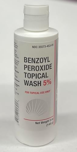 BurelPharma Benzoyl Peroxide Topical Face Wash 5% Acne Medication 5oz, 1 Count (Pack of 1)