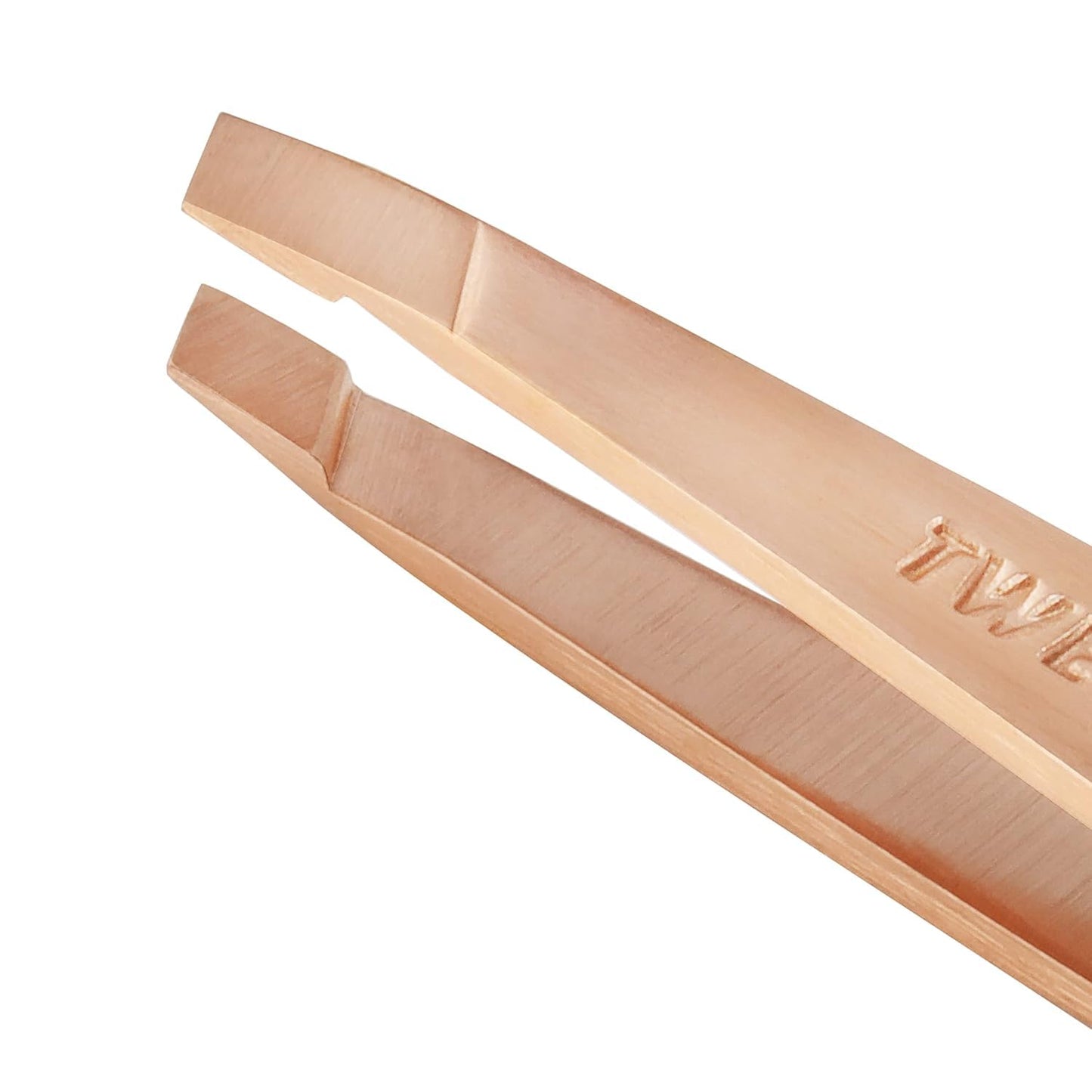 Tweezerman Rose Gold Mini Slant Tweezer - Tweezers for Eyebrows, Travel Tweezers for Eyebrows, Facial Hair