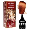 Surya Brasil All Natural HENNA Hair Color CREAM Plant Extracts, Semi-Permanent for Grey Coverage (with Brush) Brazil (REDDISH DARK BLONDE)