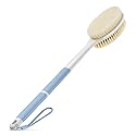 Backski Back Scrubber Anti Slip for Shower, Shower Brush Long Handle with Stiff and Soft Bristles, Body Exfoliator for Bath or Dry Brush(Blue)