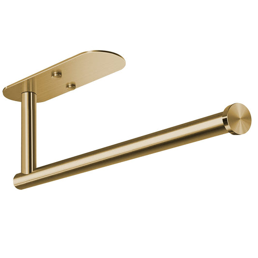 VAEHOLD Self Adhesive Paper Towel Holder – Under Cabinet or Wall Mount, SUS304 Stainless Steel, Gold for Kitchen & Bath