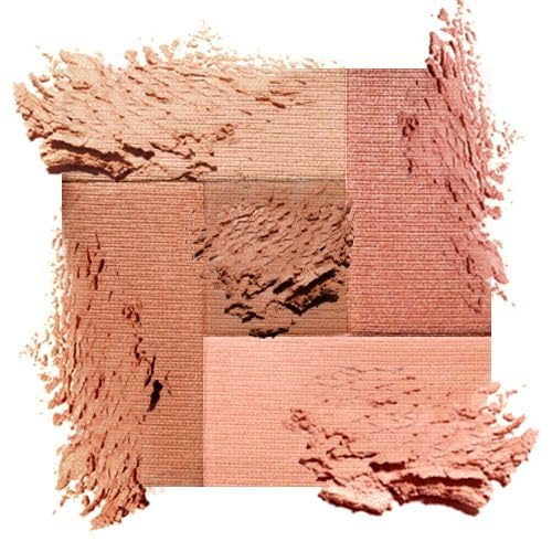 Palladio 2 In 1 Mosaic Powder Blush and Bronzer Silky Smooth Face Makeup Pressed Five Color Hues from Shimmering Pinks to Golden Browns Rich Pigmented
